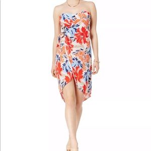 ASTR The Label Josefina Floral Strapless Dress S